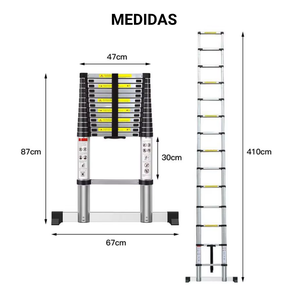 Escada de Alumínio Extensível 4,10 Metros - Stalker - Preço de Fábrica