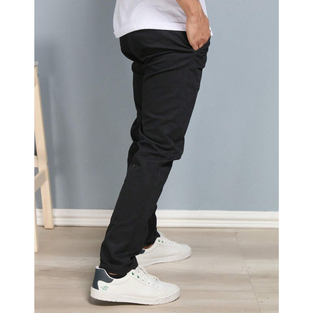 Calça Reta Masculina em Sarja [Kit 4 Unidades]