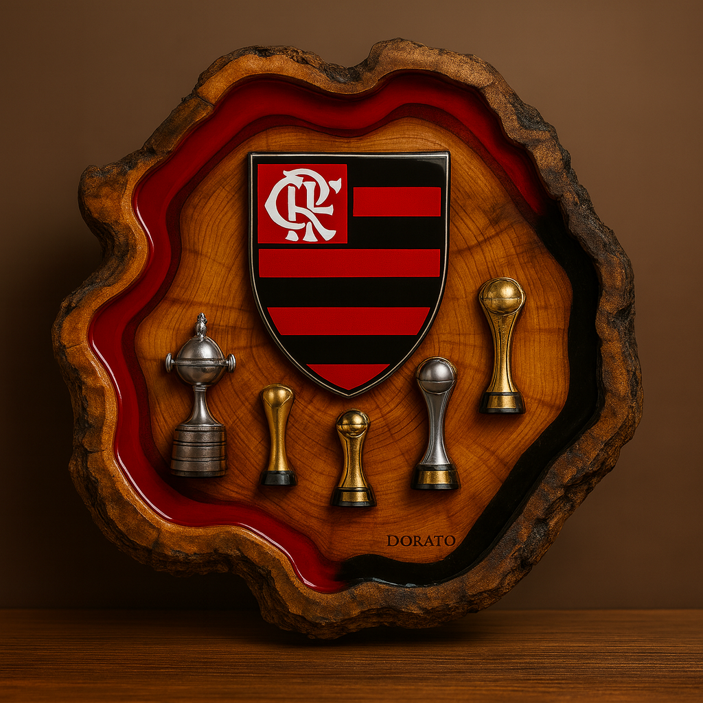 Tábua Rústica do Flamengo + Kit Churrasqueiro