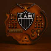 Tábua Rústica do Atlético Mineiro + Kit Churrasqueiro