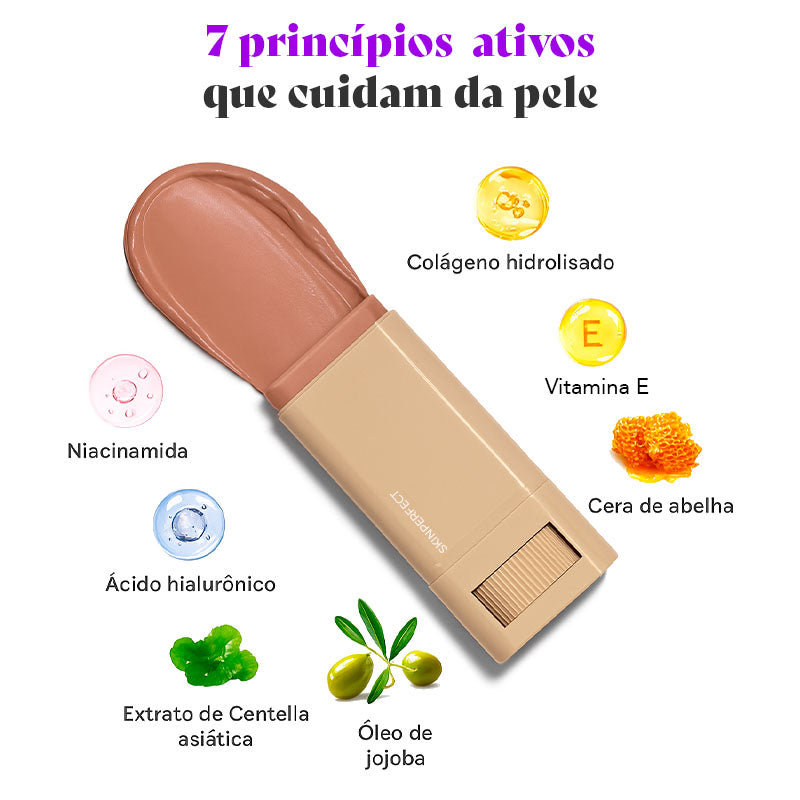 SkinPerfect - Base Sérum em Bastão Que Uniformiza, Hidrata e Cobre Imperfeições De Forma Natural