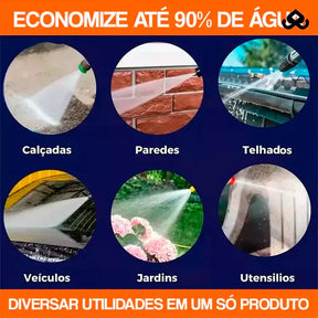 Lavadora de Pressão Portátil Sem Fios + Mangueira de 5M de Brinde - PowerWash™