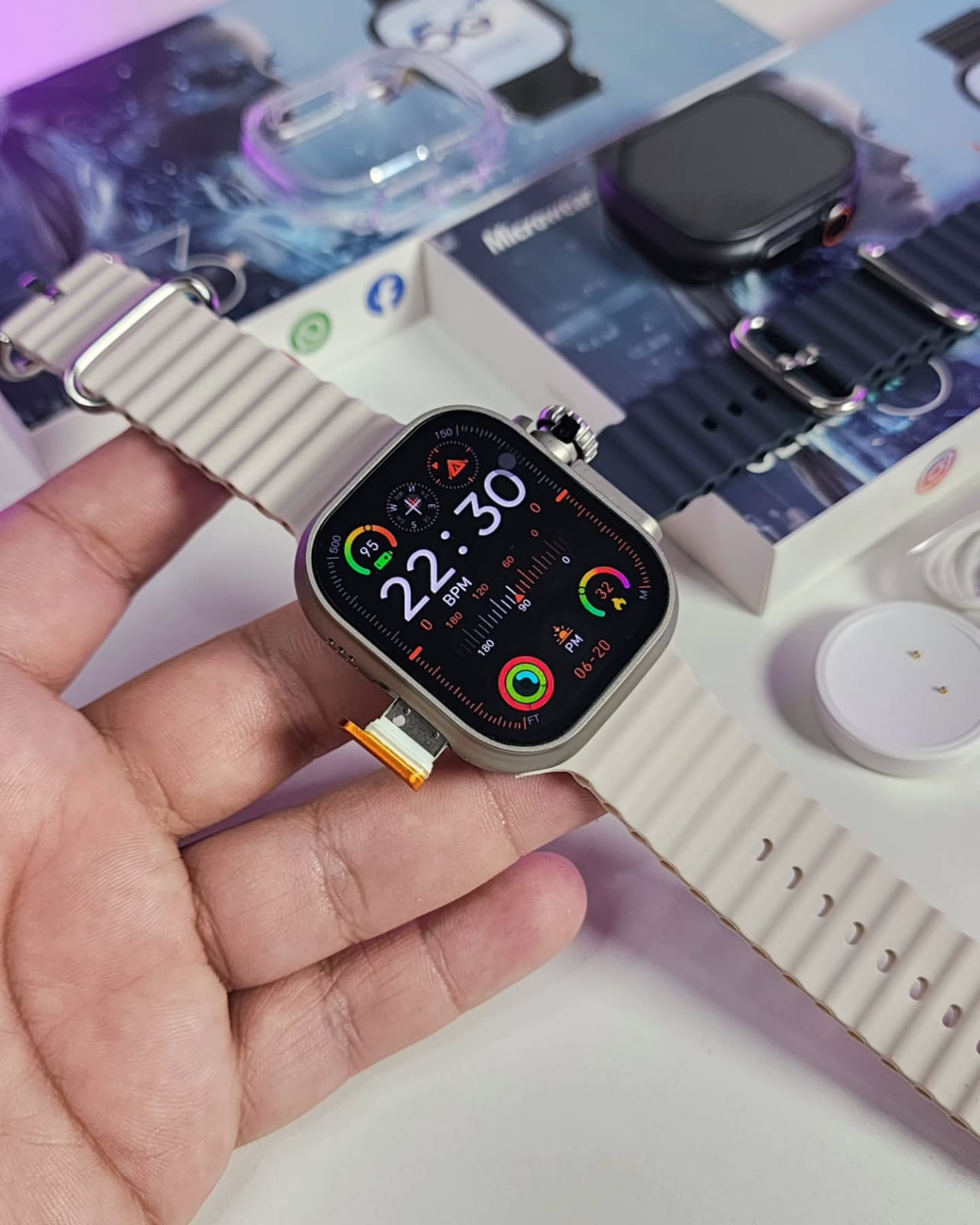 Smartwatch 4G LITE | Aprova d'água - 7 Pulseiras + Fone - NFC