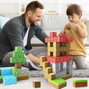 Brinquedo Blocos Magnéticos Minecraft de Construção