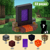 Brinquedo Blocos Magnéticos Minecraft de Construção