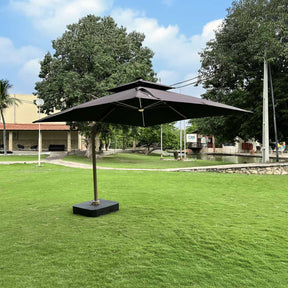 Ombrelone Guarda Sol Gold Led Alumínio 3,0 x 3,0 C/ Base em 100 L