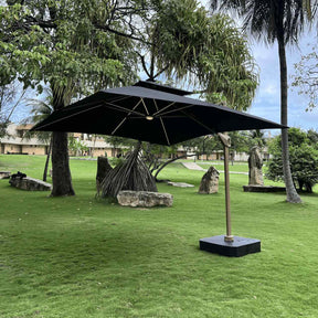 Ombrelone Guarda Sol Gold Led Alumínio 3,0 x 3,0 C/ Base em 100 L