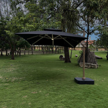 Ombrelone Guarda Sol Gold Led Alumínio 3,0 x 3,0 C/ Base em 100 L